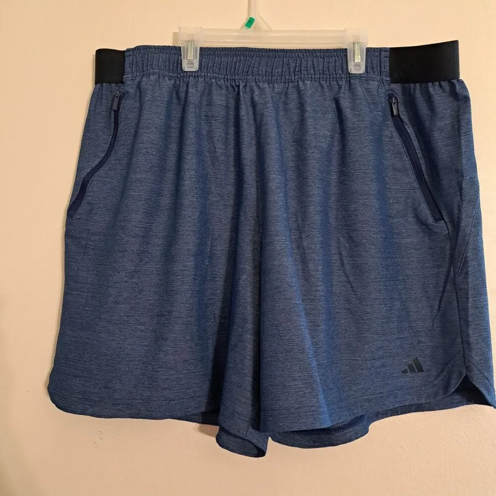 adidas men Axis Woven Training Shorts Size 2XL Blue NWT (7